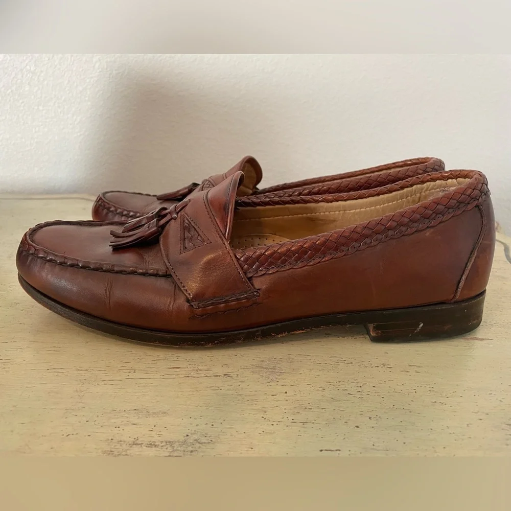 Allen Edmonds Made in USA Maxfield‎ Tasseled Leather Loafer in Brown 12 D $275